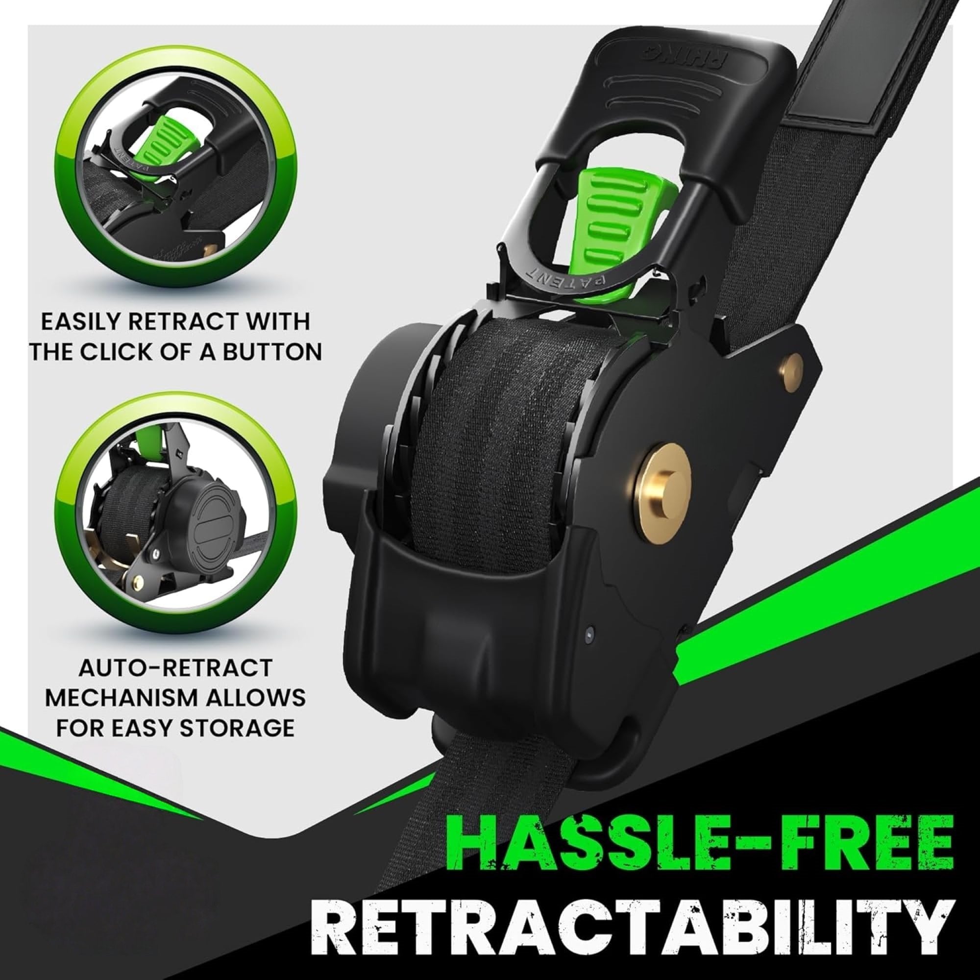 Retractable Ratchet Straps