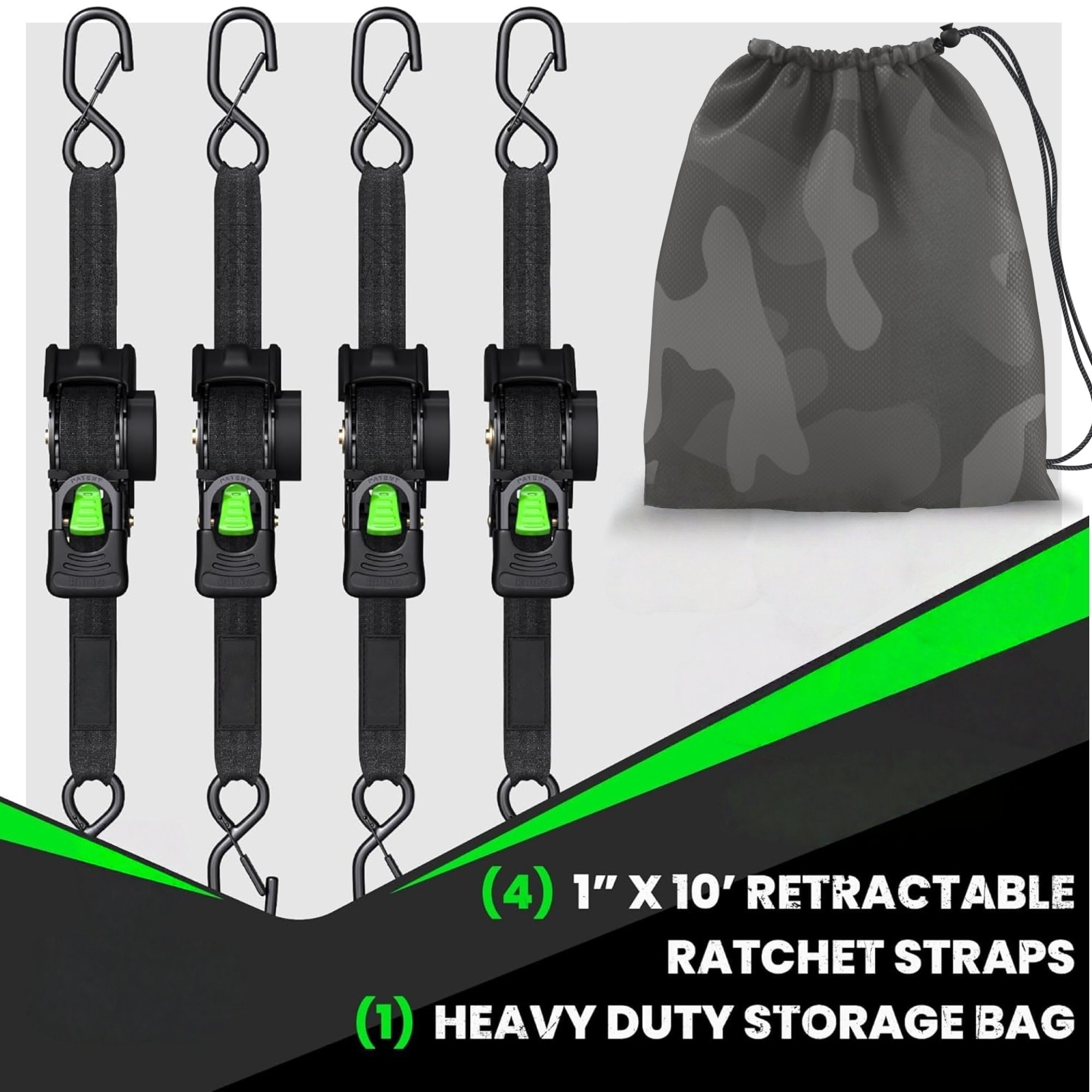 Retractable Ratchet Straps