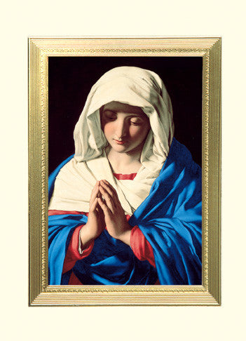 Mass Cards: The Virgin In Prayer Spiritual Gift of Healing