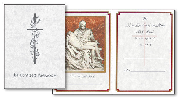Mass Cards: Pieta In Loving Memory