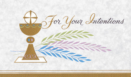 Mass Cards: For Your Intentions Cup of Salvation