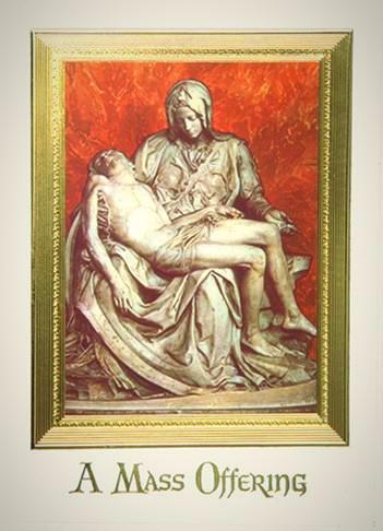 Mass Cards: A Mass Offering Pieta Deceased